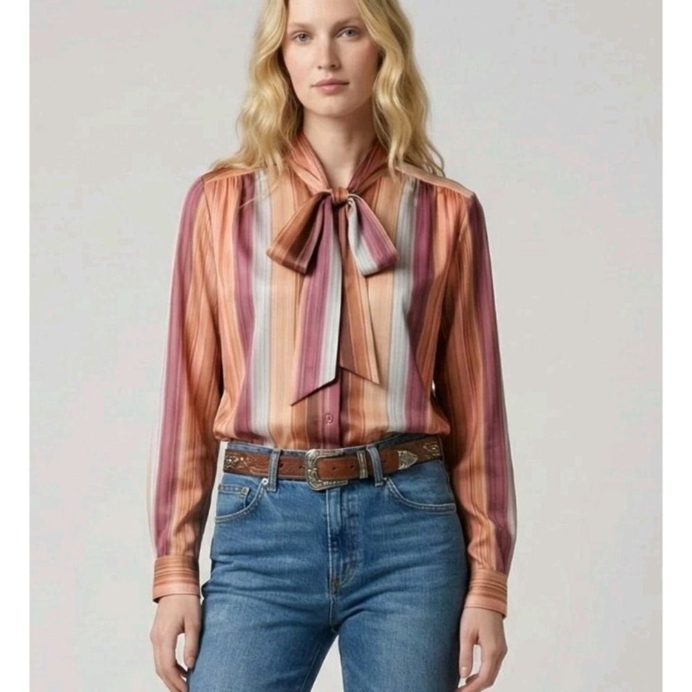 Lady Winn California by‎ Teddi Button Up Floral Women's Medium Vintage Top